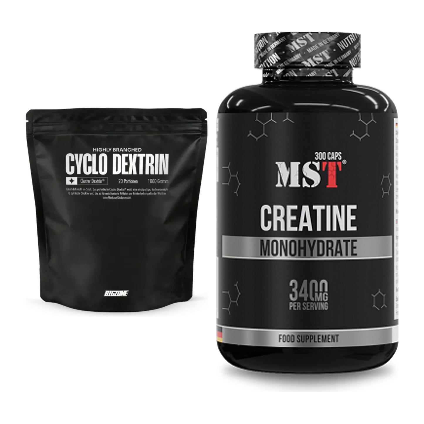 Masseaufbau-Set: Big Zone Cyclo Dextrin + MST Creatine Monohydrate – alle enthaltenen Artikel