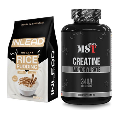 Masseaufbau-Set: INLEAD Instant Rice + MST Creatine Monohydrate – alle enthaltenen Artikel