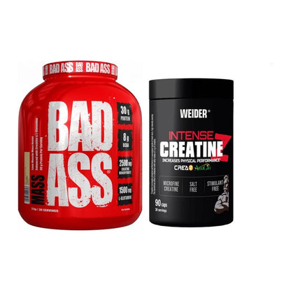 Masseaufbau-Set: BAD ASS MASS + Weider Intense Pure Creatine – alle enthaltenen Artikel