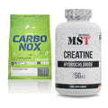 Masseaufbau-Set: Olimp Carbo Nox 1kg Pulver + MST Creatine HCL – alle enthaltenen Artikel