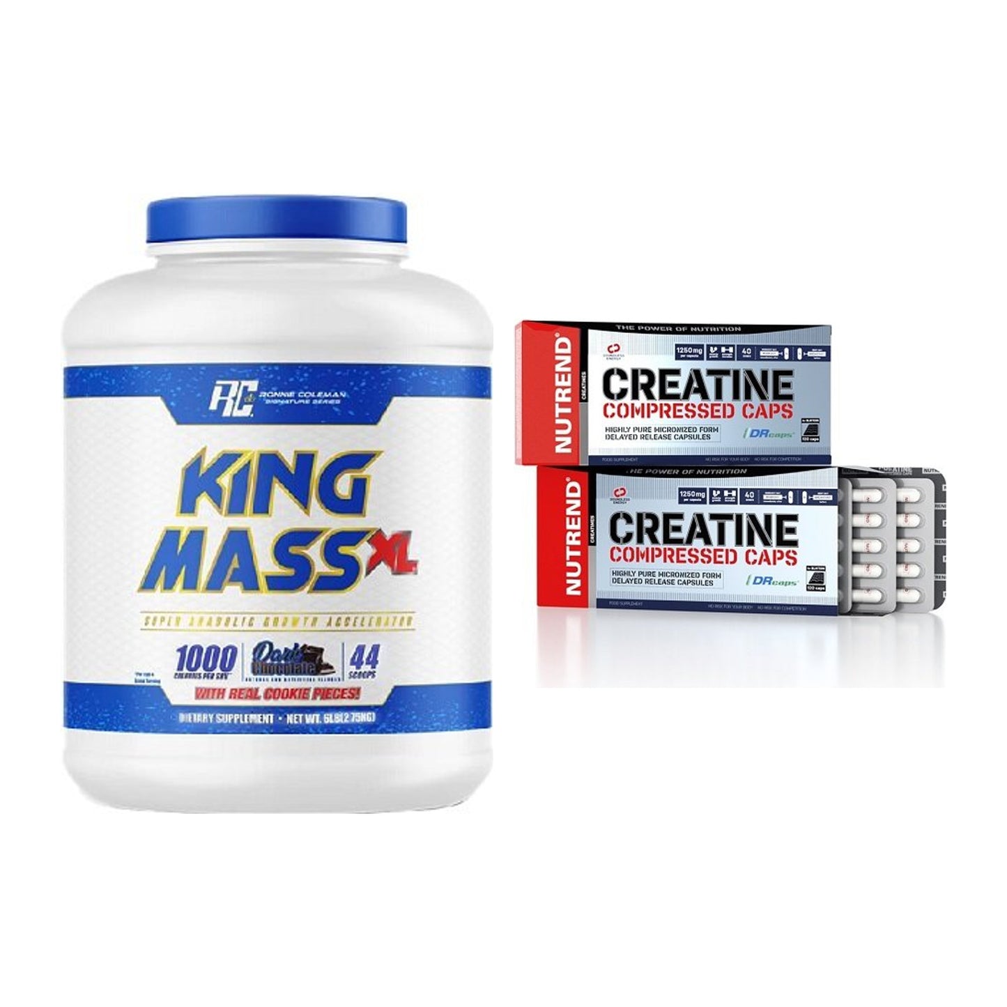 Masseaufbau-Set: Ronie Coleman RCSS King + Nutrend Creatine – alle enthaltenen Artikel