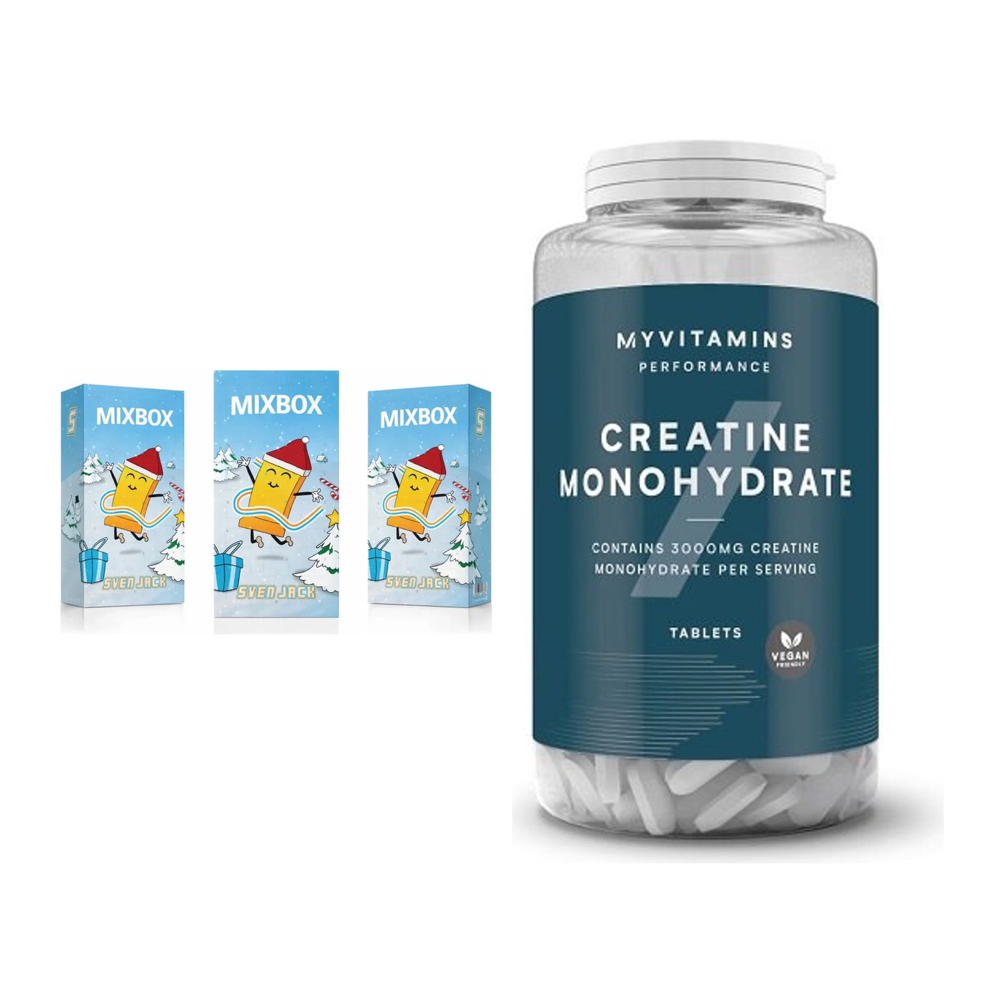 Masseaufbau-Set: Sven Jack MIXBOX 49x65g + MyProtein MyVitamins – alle enthaltenen Artikel