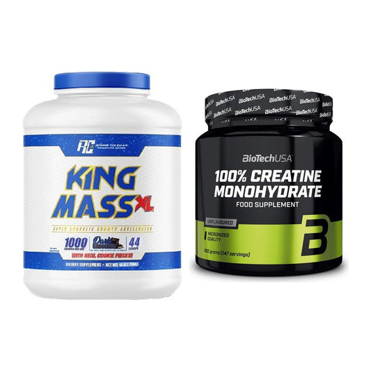 Masseaufbau-Set: Ronie Coleman RCSS King + BioTech Creatine – alle enthaltenen Artikel