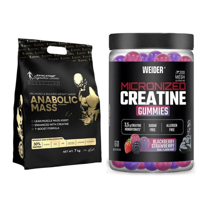Masseaufbau-Set: Kevin Levrone Anabolic + Weider Micronized – alle enthaltenen Artikel