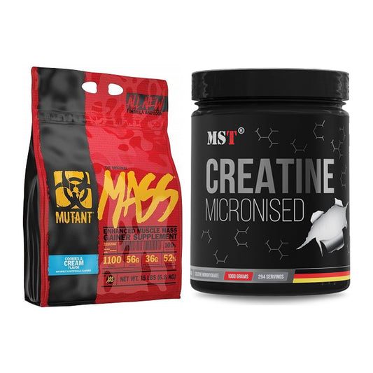 Masseaufbau-Set: Mutant Mass 6,8kg (Cookies + MST Creatin Monohydrate – alle enthaltenen Artikel