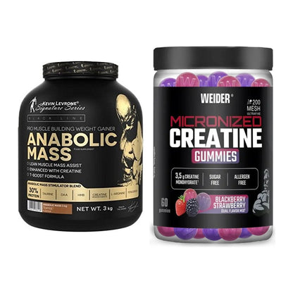 Masseaufbau-Set: Kevin Levrone Anabolic + Weider Micronized – alle enthaltenen Artikel