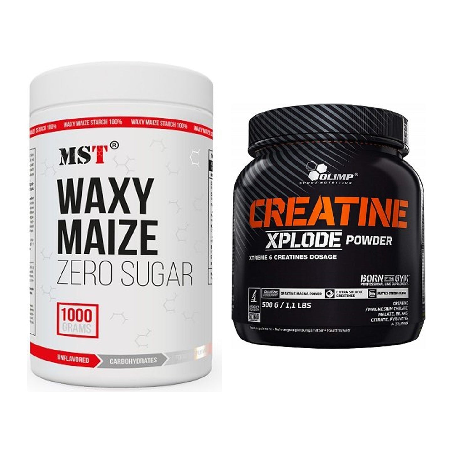 Masseaufbau-Set: MST WAXY MAIZE + Olimp Creatine Xplode 500g Pulver – alle enthaltenen Artikel