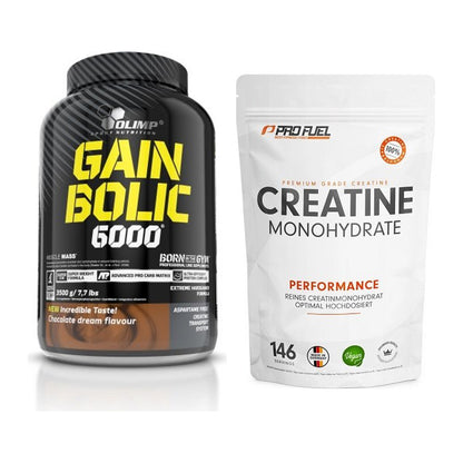 Masseaufbau-Set: Olimp Gain Bolic 6000 + ProFuel Creatine Monohydrate – alle enthaltenen Artikel