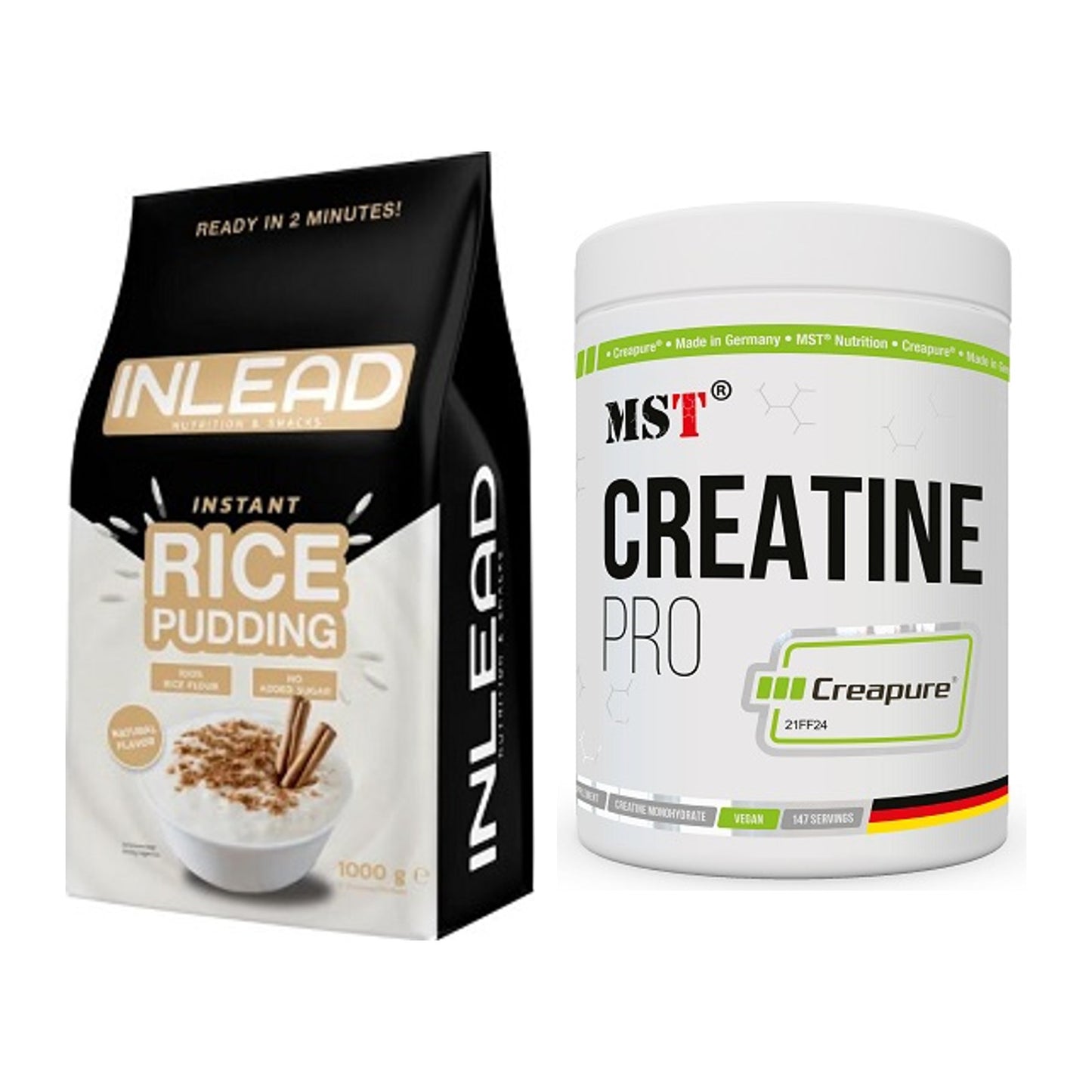 Masseaufbau-Set: INLEAD Instant Rice + MST Creatin Pro CREAPURE – alle enthaltenen Artikel