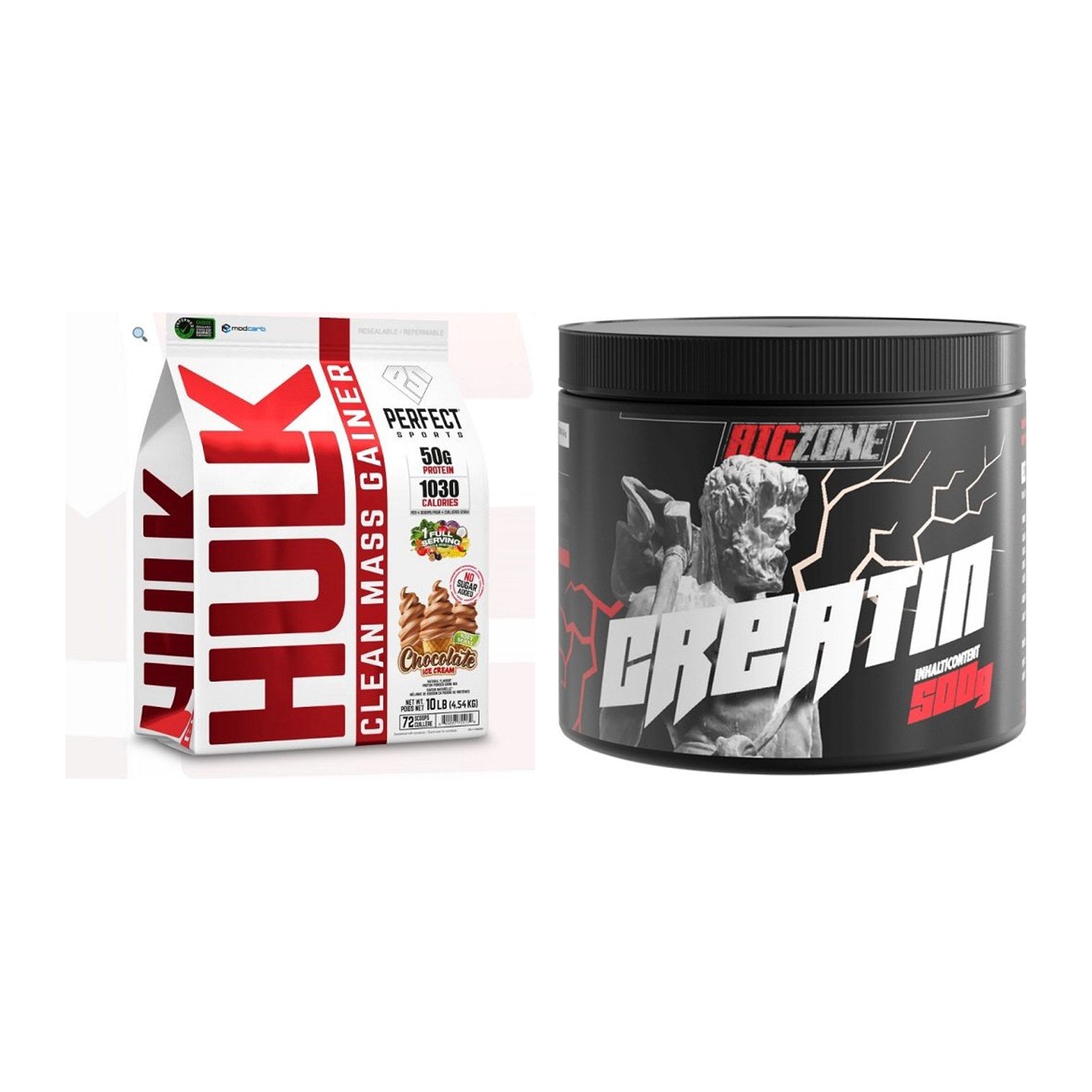 Masseaufbau-Set: Perfect Sports Hulk Clean Mass + Big Zone Creatin – alle enthaltenen Artikel