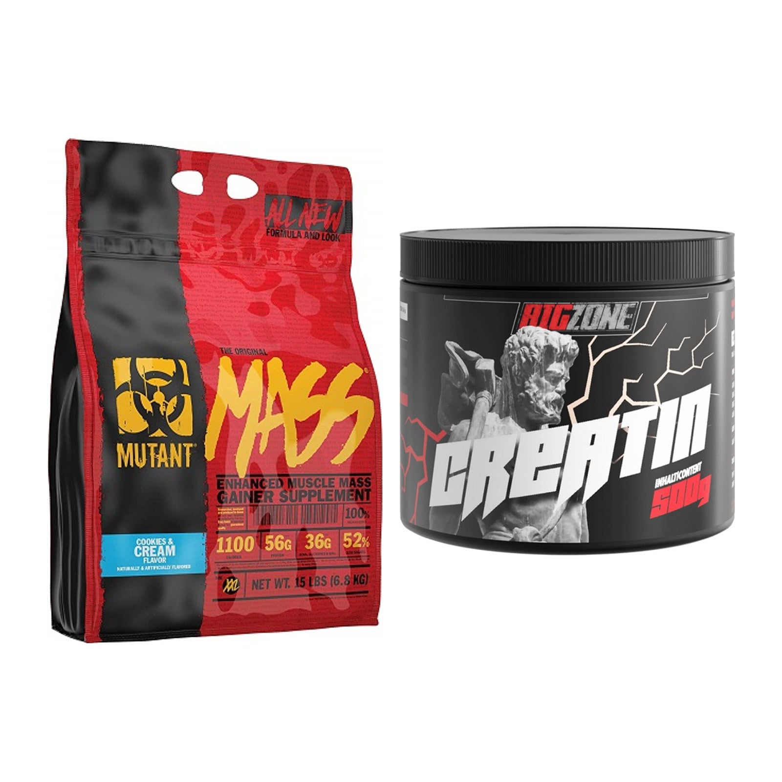 Masseaufbau-Set: Mutant Mass + Big Zone Creatin – alle enthaltenen Artikel