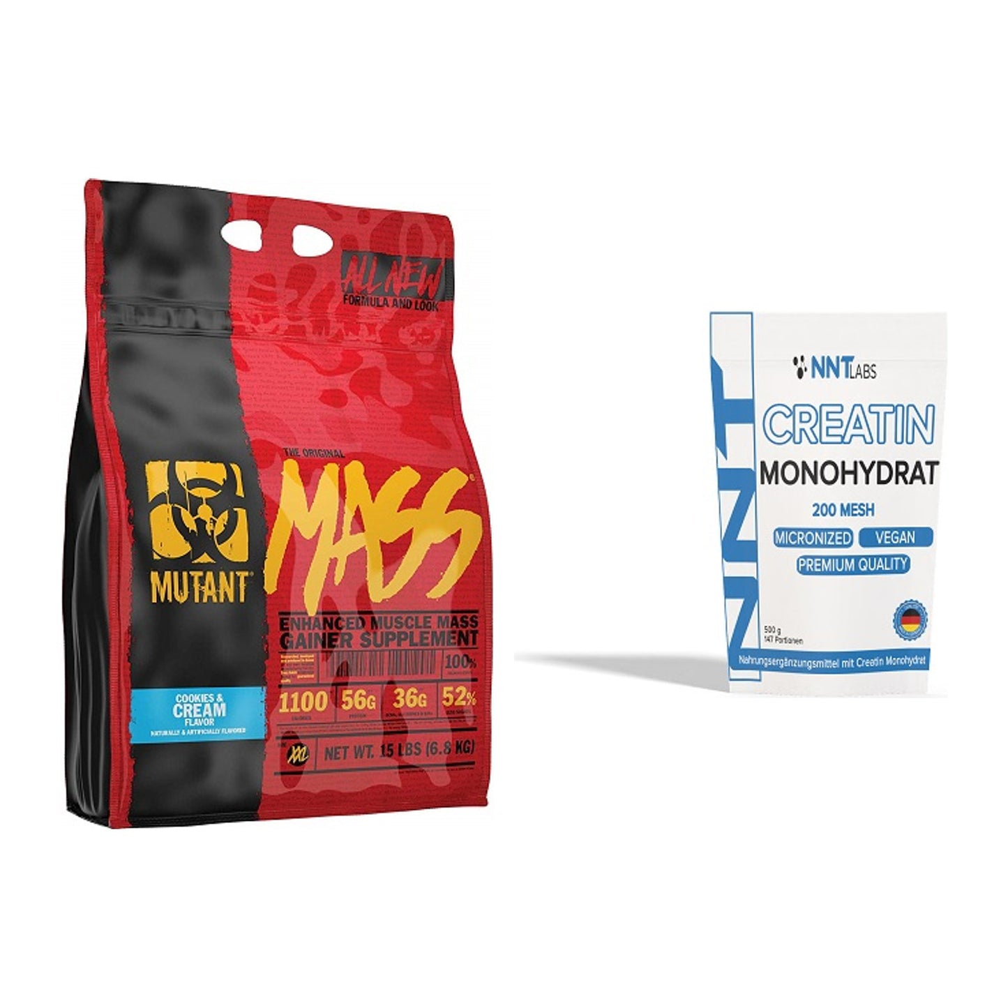 Masseaufbau-Set: Mutant Mass + NNT Creatin Monohydrat – alle enthaltenen Artikel