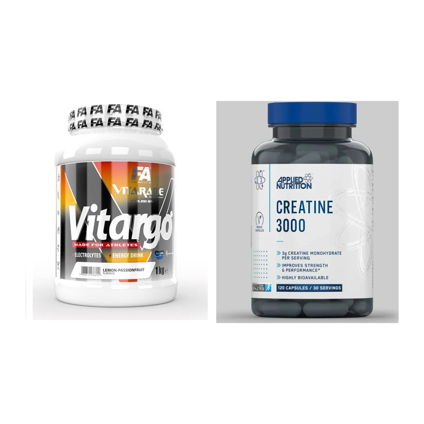 Masseaufbau-Set: FA Vitarade Vitargo + Applied Nutrition Creatine 3000 – alle enthaltenen Artikel