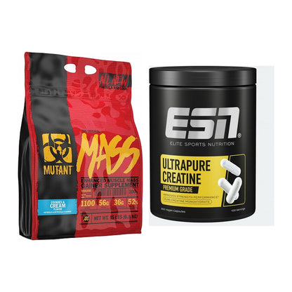Masseaufbau-Set: Mutant Mass + ESN Ultrapure Creatine Capsules – alle enthaltenen Artikel