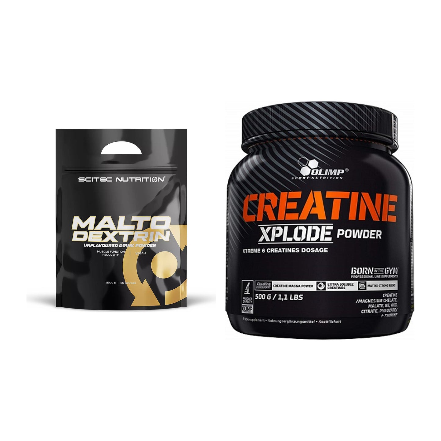 Masseaufbau-Set: Scitec Maltodextrin 2000g + Olimp Creatine Xplode – alle enthaltenen Artikel