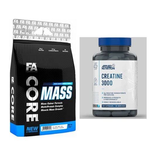 Masseaufbau-Set: FA Nutrition Core Mass + Applied Nutrition – alle enthaltenen Artikel