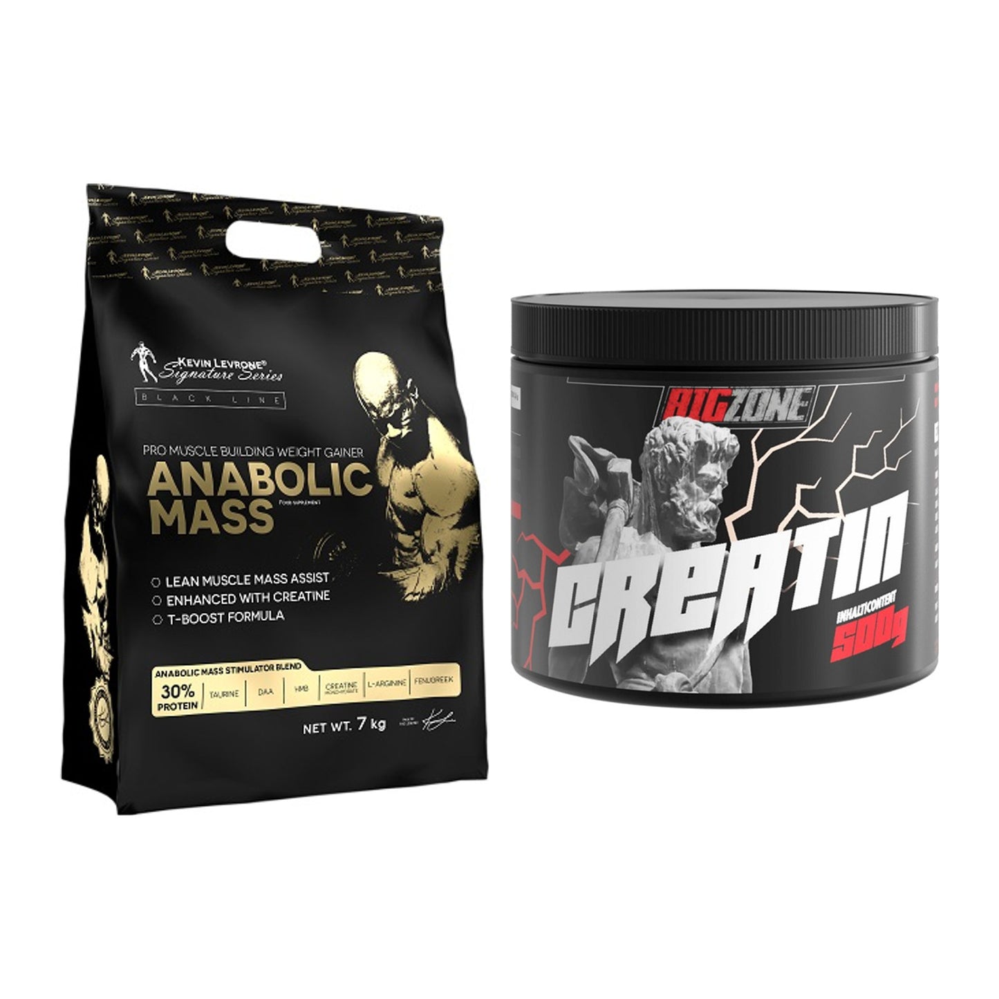 Masseaufbau-Set: Kevin Levrone Anabolic Mass + Big Zone Creatin – alle enthaltenen Artikel