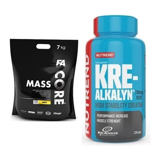 Masseaufbau-Set: FA Nutrition CORE Mass + Nutrend Kre-Alkalyn – alle enthaltenen Artikel