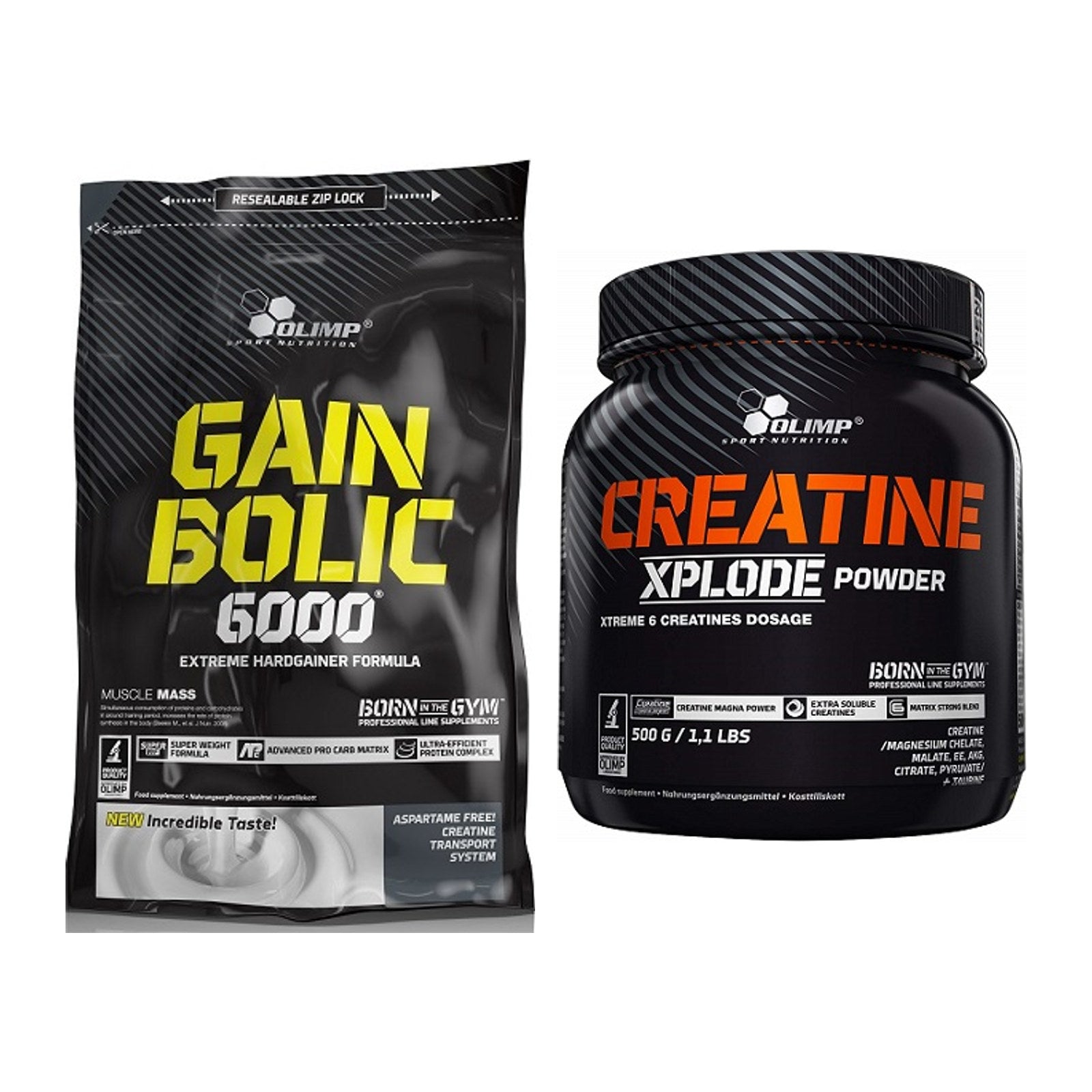 Masseaufbau-Set: Olimp Gain Bolic 6000 + Olimp Creatine Xplode – alle enthaltenen Artikel
