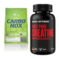 Masseaufbau-Set: Olimp Carbo Nox 1kg + Body Attack 100% Pure – alle enthaltenen Artikel