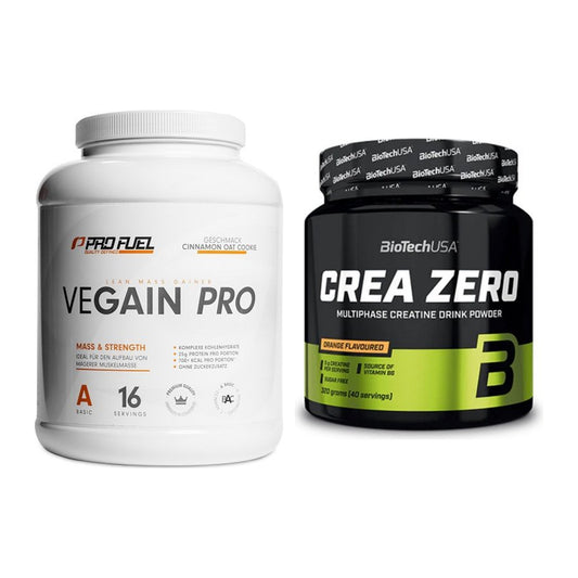 Masseaufbau-Set: ProFuel VEGAIN Pro + BioTech Crea Zero – alle enthaltenen Artikel