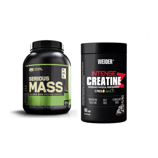 Masseaufbau-Set: Optimum Nutrition Serious + Weider Intense Pure – alle enthaltenen Artikel