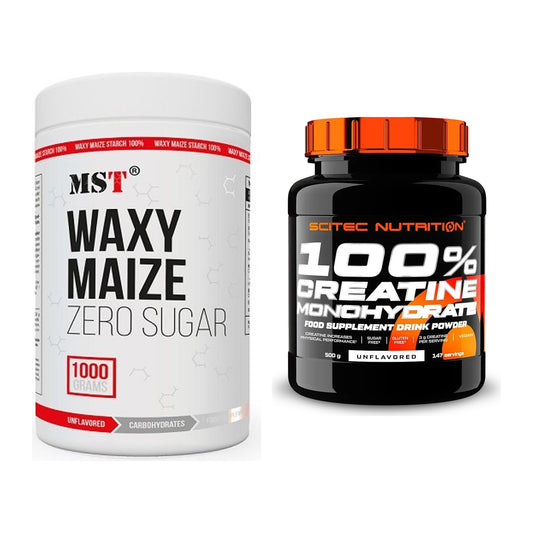 Masseaufbau-Set: MST WAXY MAIZE + Scitec Creatine Monohydrate – alle enthaltenen Artikel