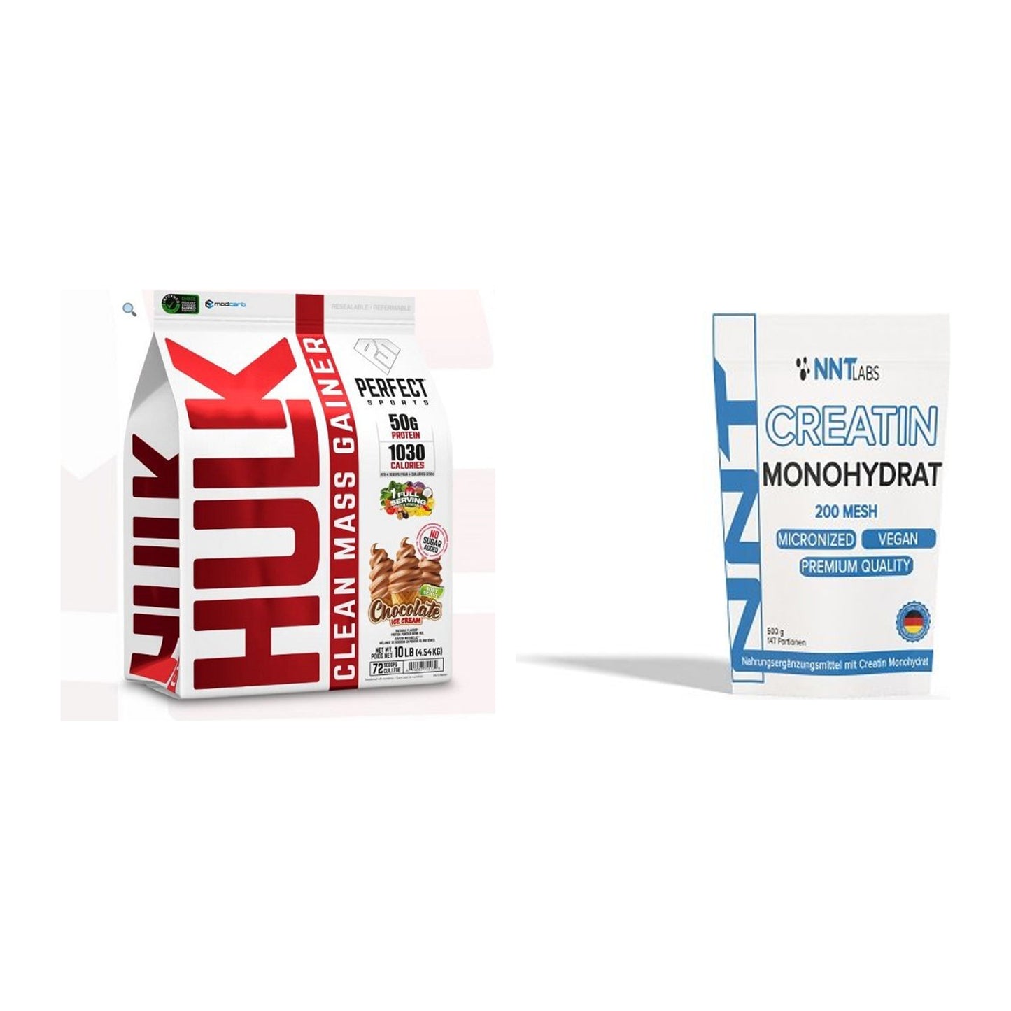 Masseaufbau-Set: Perfect Sports Hulk Clean + NNT Creatin Monohydrat – alle enthaltenen Artikel
