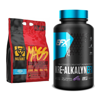 Masseaufbau-Set: Mutant Mass + EFX Kre-Alkalyn – alle enthaltenen Artikel