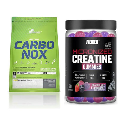 Masseaufbau-Set: Olimp Carbo Nox 1kg + Weider Micronized – alle enthaltenen Artikel