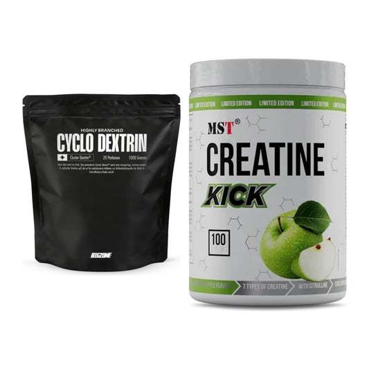 Masseaufbau-Set: Big Zone Cyclo Dextrin + MST Creatine Kick – alle enthaltenen Artikel