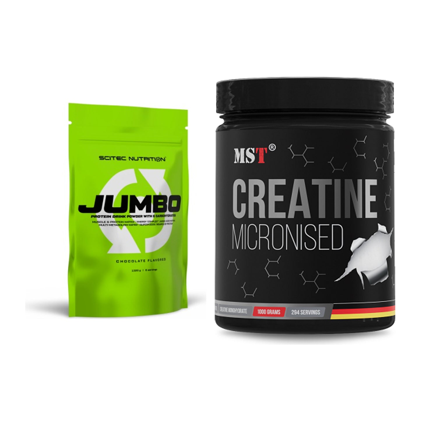 Masseaufbau-Set: Scitec Jumbo + MST Creatin Monohydrate – alle enthaltenen Artikel