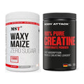 Masseaufbau-Set: MST WAXY MAIZE + Body Attack 100% Pure Creatine – alle enthaltenen Artikel