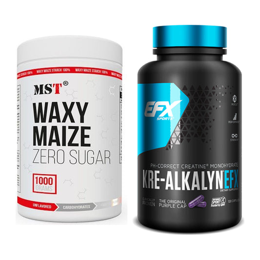 Masseaufbau-Set: MST WAXY MAIZE + EFX Kre-Alkalyn – alle enthaltenen Artikel