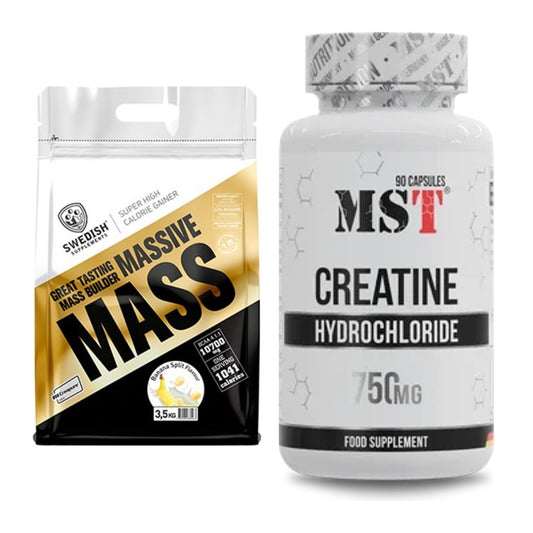 Masseaufbau-Set: Swedish Supplements Massive Mass + MST Creatin HCL – alle enthaltenen Artikel