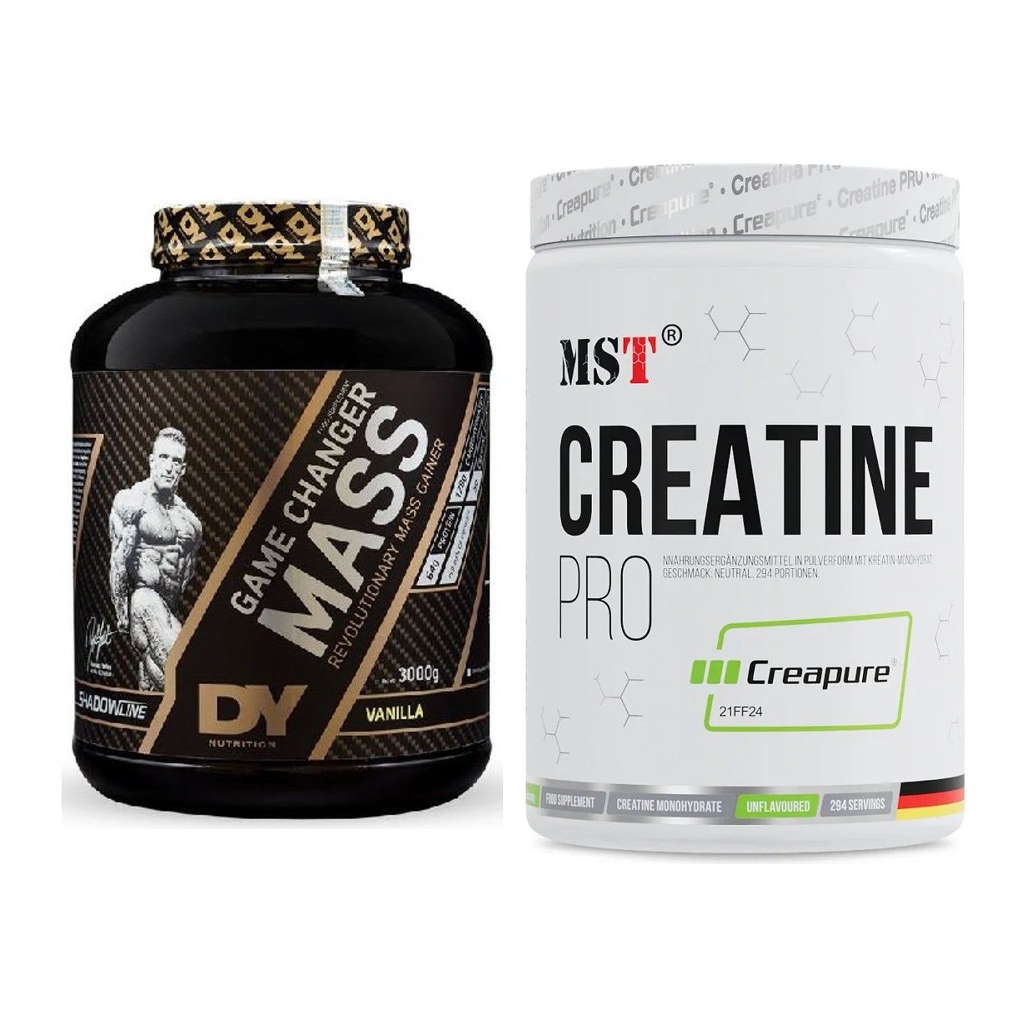 Masseaufbau-Set: DY Nutrition Game Changer + MST Creatin Pro CREAPURE – alle enthaltenen Artikel