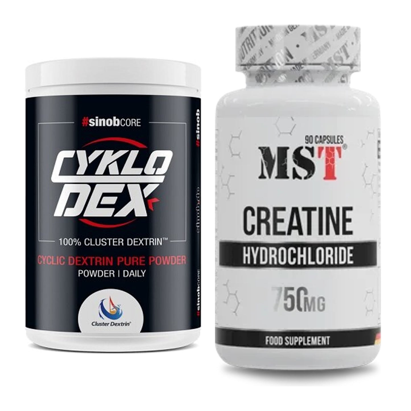 Masseaufbau-Set: Sinob Core CykloDex 1kg (Cluster + MST Creatin HCL – alle enthaltenen Artikel
