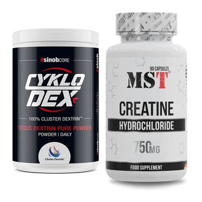 Masseaufbau-Set: Sinob Core CykloDex 1kg (Cluster + MST Creatin HCL – alle enthaltenen Artikel