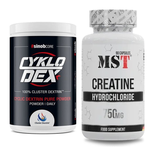 Masseaufbau-Set: Sinob Core CykloDex 1kg (Cluster + MST Creatin HCL – alle enthaltenen Artikel