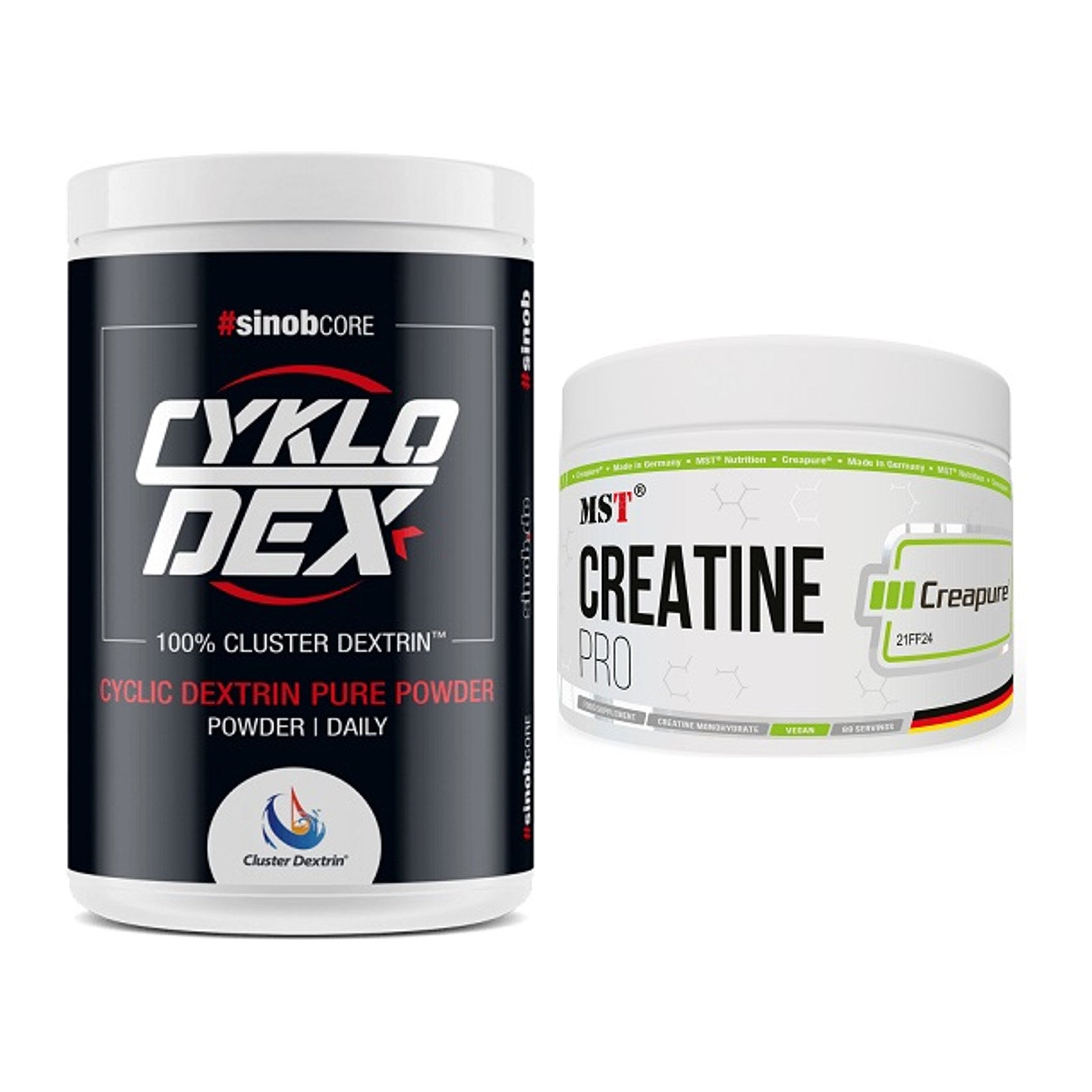 Masseaufbau-Set: Sinob Core CykloDex 1kg + MST Creatin Pro CREAPURE – alle enthaltenen Artikel