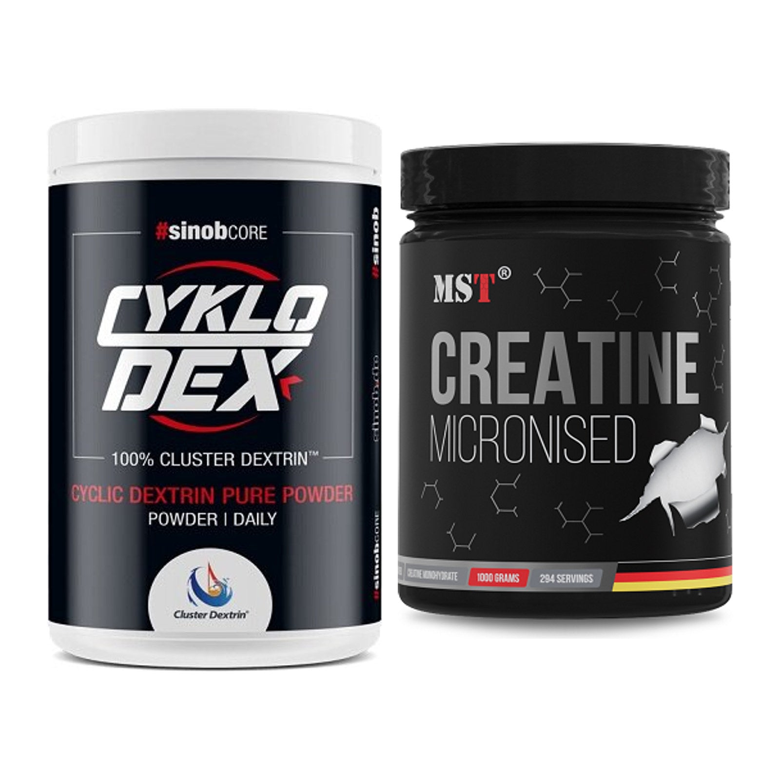Masseaufbau-Set: Sinob Core CykloDex 1kg + MST Creatin Monohydrate – alle enthaltenen Artikel
