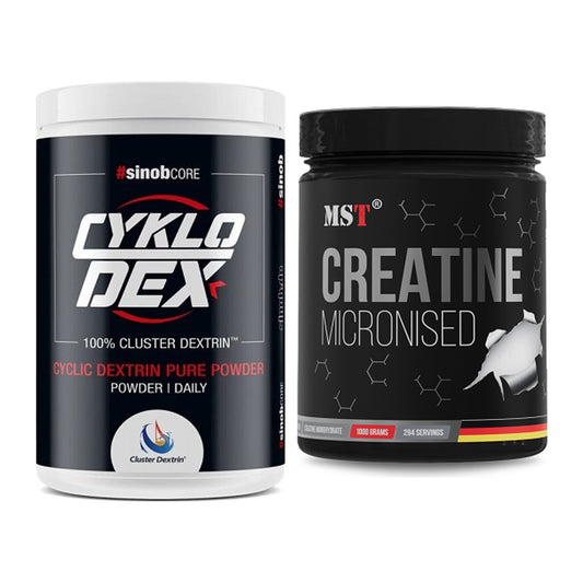 Masseaufbau-Set: Sinob Core CykloDex 1kg + MST Creatin Monohydrate – alle enthaltenen Artikel