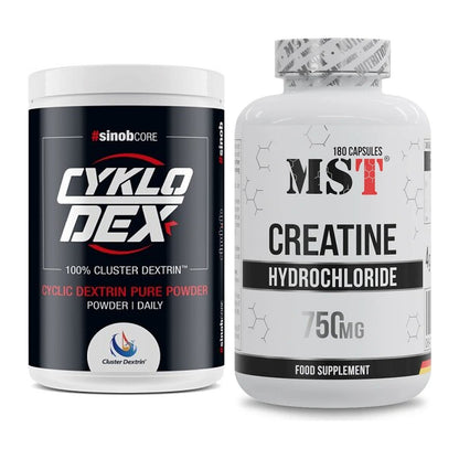 Masseaufbau-Set: Sinob Core CykloDex 1kg (Cluster + MST Creatine HCL – alle enthaltenen Artikel