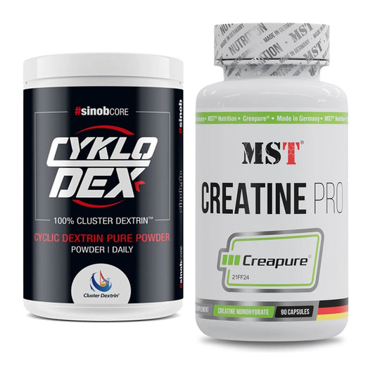 Masseaufbau-Set: Sinob Core CykloDex 1kg + MST Creatine Pro CREAPURE – alle enthaltenen Artikel