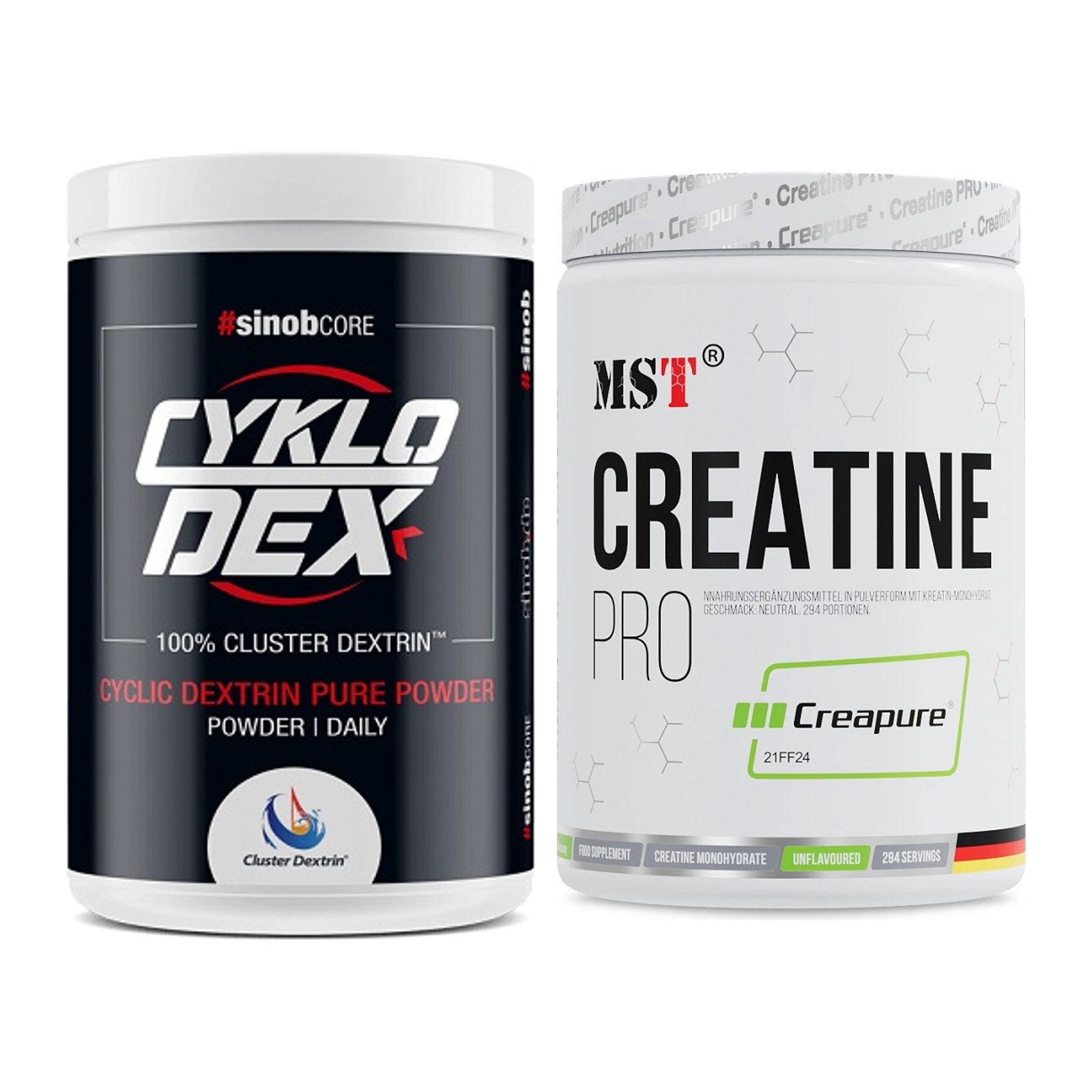 Masseaufbau-Set: Sinob Core CykloDex 1kg + MST Creatin Pro CREAPURE – alle enthaltenen Artikel