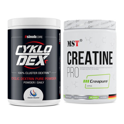 Masseaufbau-Set: Sinob Core CykloDex 1kg + MST Creatin Pro CREAPURE – alle enthaltenen Artikel