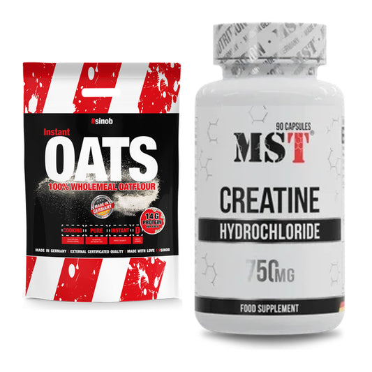 Massabouwset: Sinob Instant Oats + MST Creatine HCL - alle items inbegrepen