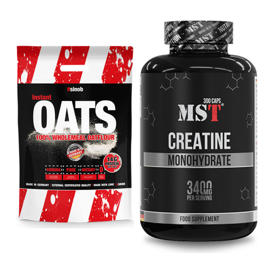 Masseaufbau-Set: Sinob Instant Oats + MST Creatine Monohydrate – alle enthaltenen Artikel