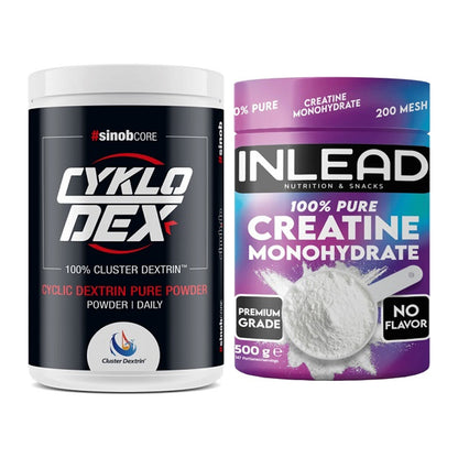 Masseaufbau-Set: Sinob Core CykloDex 1kg + INLEAD Creatine – alle enthaltenen Artikel