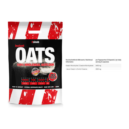Masseaufbau-Set: Sinob Instant Oats + INLEAD Creatine Monohydrate – alle enthaltenen Artikel